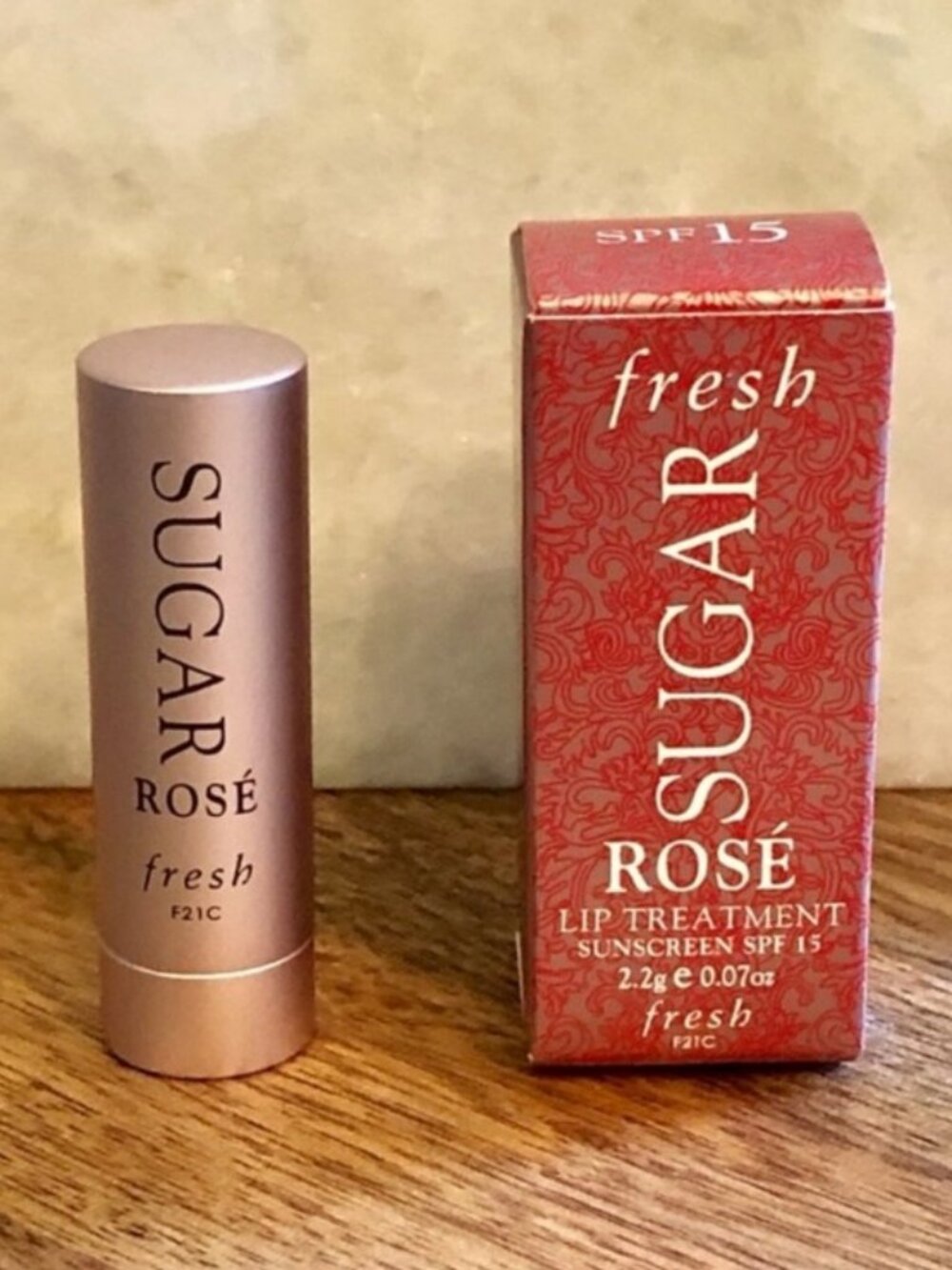 Fresh Sugar ROSE Tinted Lip Treatment SPF 15 New